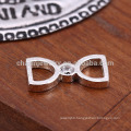 sef056 trend 925 sterling sliver charm for bracelets pendants for girls jewellery findings Double letter D with zircon